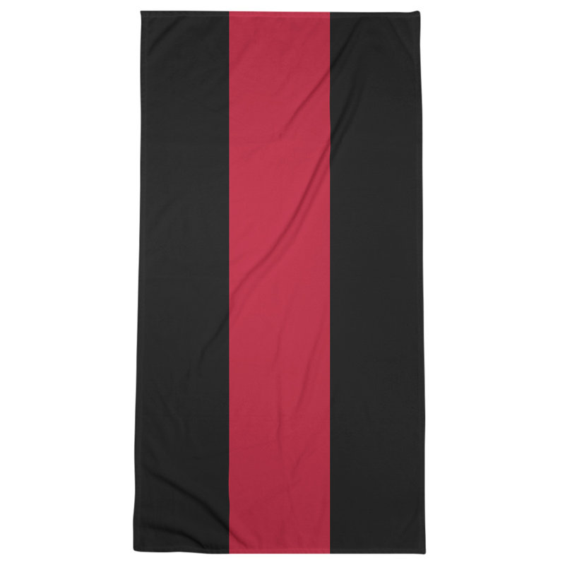 Bath Towel, Black/Dark Pink