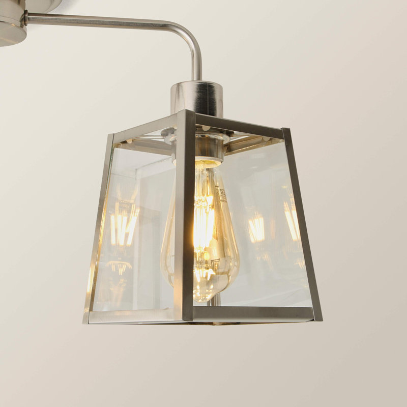Deeric Glass Semi Flush Mount
