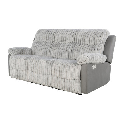 Bruni Grey Plush Sofa