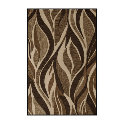 Tapis brun lavable à la machine