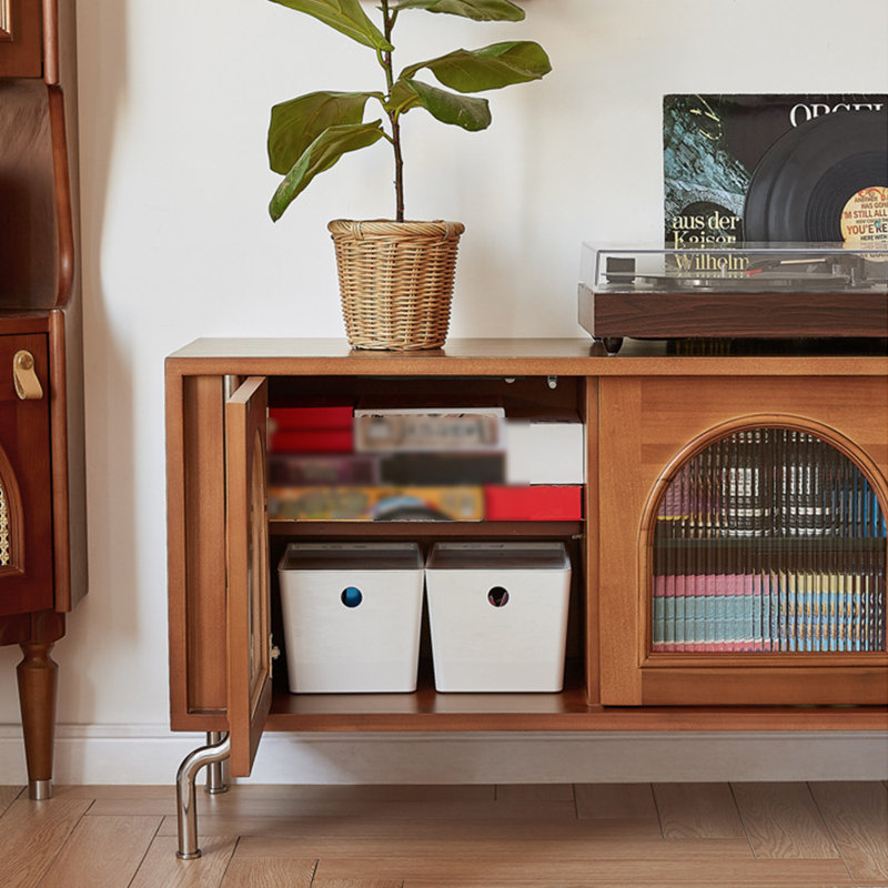 Nordic solid wood style TV cabinet
