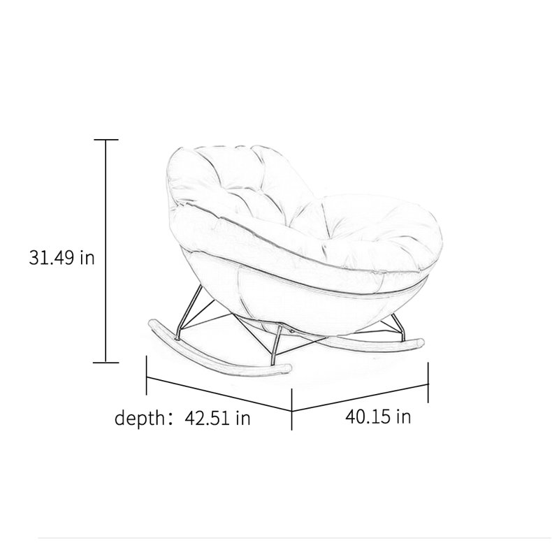 Chaise berçante Home Light Luxury