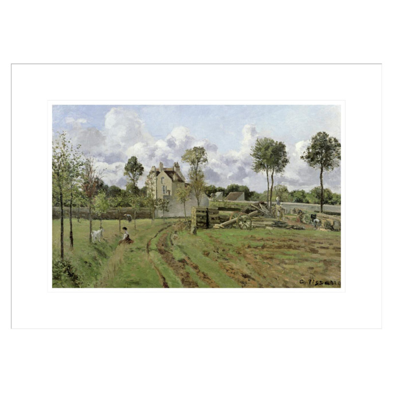 «Landscape Louveciennes» par Camille Pissarro, impression giclée sur cadre, H 15,89 po x l 21,75 po