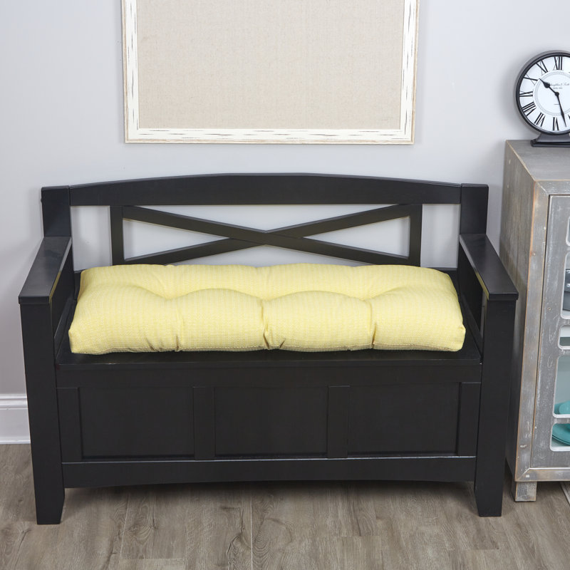 Omega Non-Slip Bench Cushion, Yellow, 35" W x 14" D