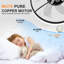 Ventilateur de plafond encastré moderne sans lame 20 "avec lumière DEL à intensité variable et télécommande APP, ventilateur de plafond noir à profil bas 3CCT-129874792-129874794