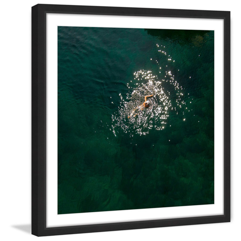 « breaststroke », reproduction encadrée, H 32 po x l 32 po