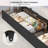 Bunk Bed Twin Over Twin With Stairs, Led Lights Twin Bunk Bed With 2 Storage Drawers & 6 Fabric Drawers, Metal Twin Loft Beds With Guardrail & Stairs, Space Saving-1890054838-1883204289