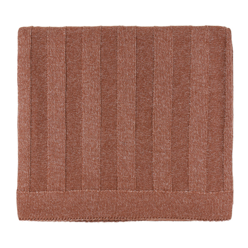 Tacoma Knitted Throw Blanket, Rust