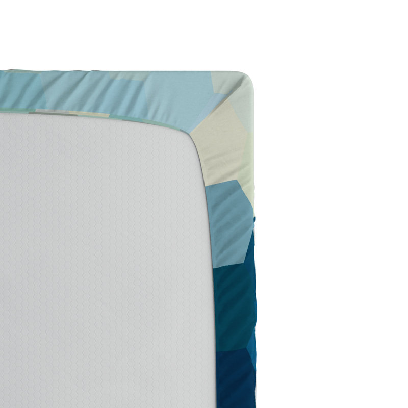 Microfiber Geometric Fitted Sheet, Twin XL Fitted Sheet
