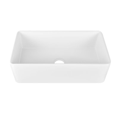 Grove 36" L X 18" W Fireclay Rectangular Single Bowl Farmhouse Kitchen Sink with Grid and Strainer