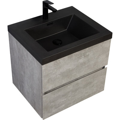 24" Floating Bathroom Vanity With Sink
