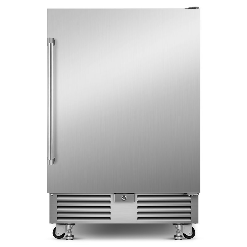 Réfrigérateur à boissons en acier inoxydable pour l'extérieur de 24 po avec 190 canettes 