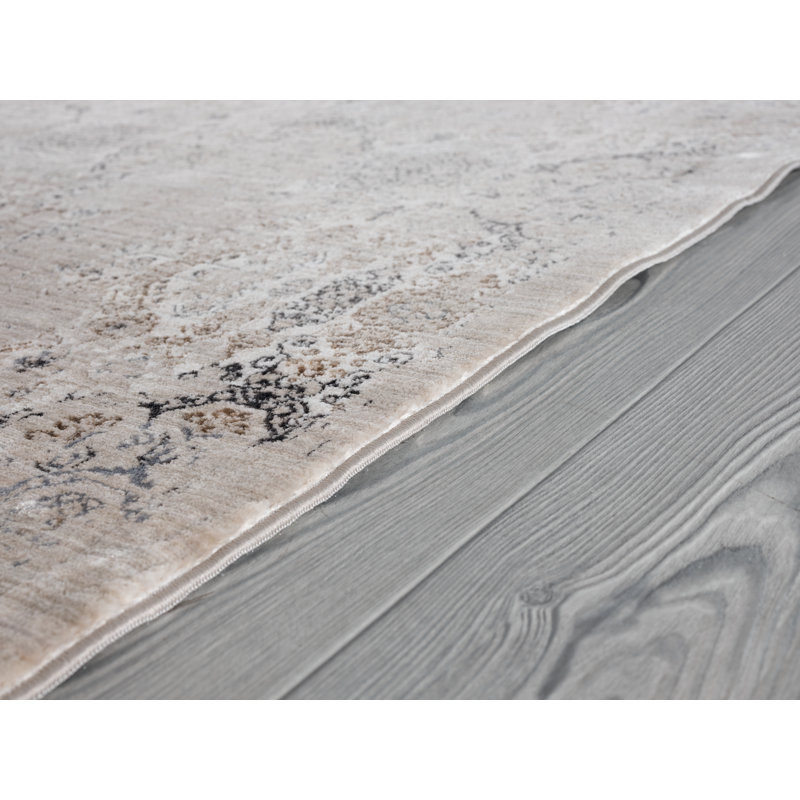 Tapis taupe / brun foncé Rummond, Rectangle 1 pi 7 po x 3 pi