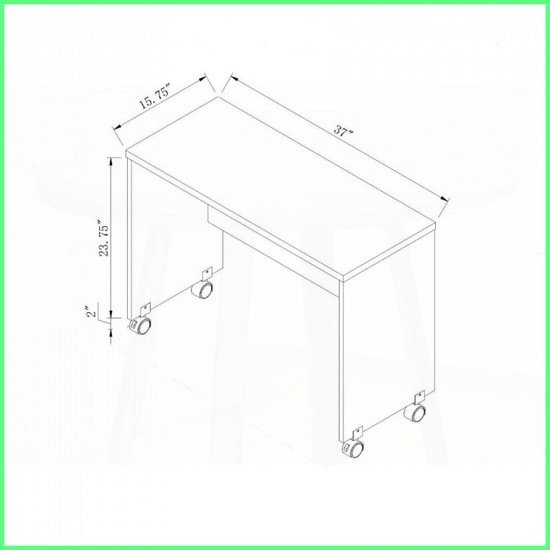 Red Cocoa Mobile Coffee Table for Home Office, 4 Lockable Wheels &amp; Wood-Crafted Finish