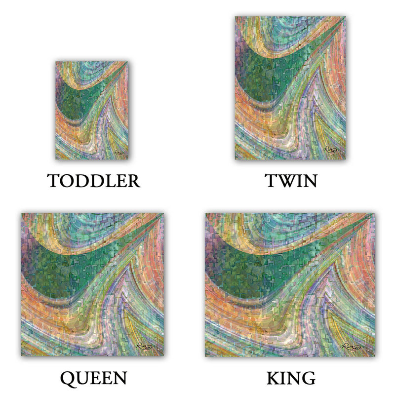 Polyester Abstract Duvet Cover, 1 Queen Duvet Cover + 2 Standard Shams