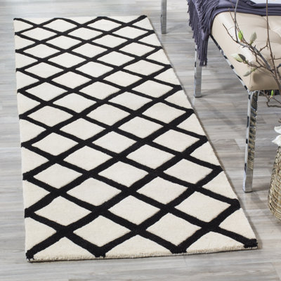 Tapis géométrique en laine touffeté à la main Teresita