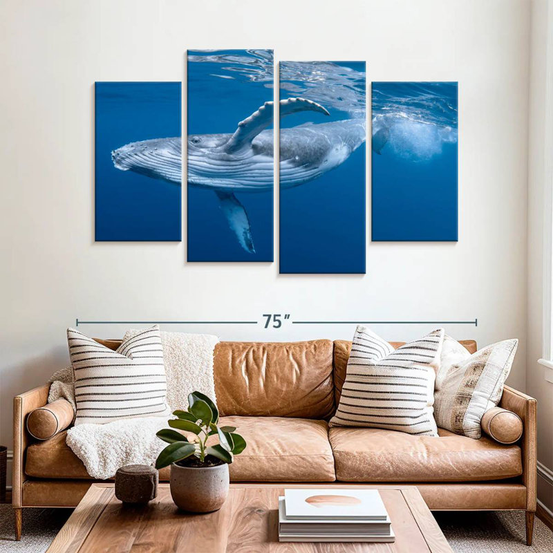Brampt Baby Humpback Whale, 42" H x 68" W