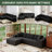 110" Cloudy Corduroy Frameless Boneless Modular Sectional Sofa With L-Shape Chaise, Deep Seat Boneless Couch, No Assembly Required, Modern Lounge Sofa-1885541756