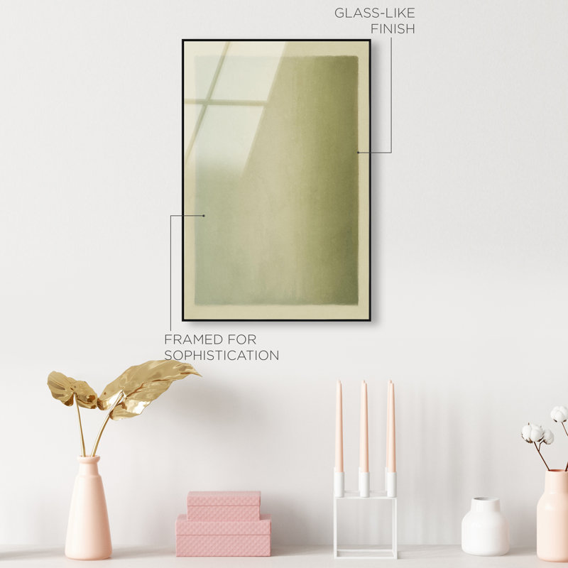 Mossy Gradient Print by Oliver Gal, 55" H x 37" W, Black Floater Frame