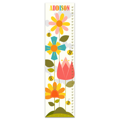 Tableau de croissance personnalisable pour jardin fleur Hersom