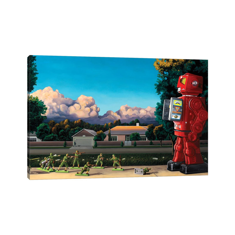 We Come In Peace by Ross Jones - Wrapped Canvas Print, 66.04 cm H x 45.72 cm W x 1.91 cm D