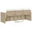 Ophelia & Co. Patio Sofa With Cushions 3-Seater Beige Poly Rattan