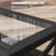 Table basse en verre de style campagnard avec rangement HOMcom