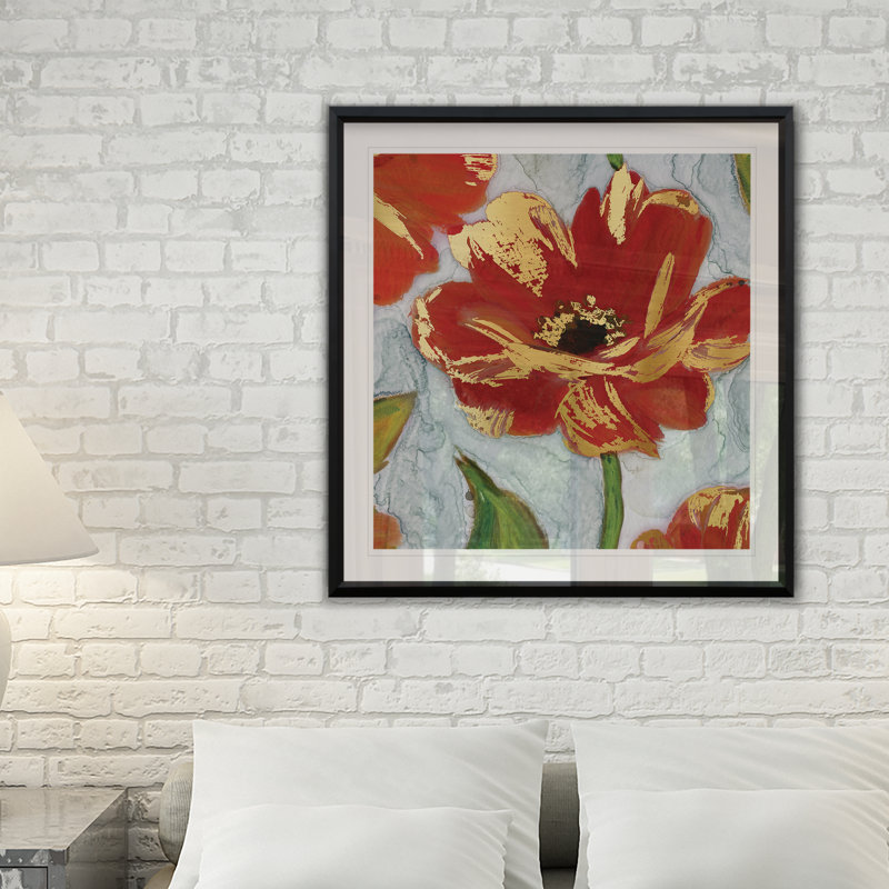 Crimson Crush III - reproduction de cadre photo sur papier, H 17,5 po x l 17,5 po x P 1,5 po