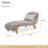 St. Charles Chenille Chaise Lounge - Stratus/Dove Gray