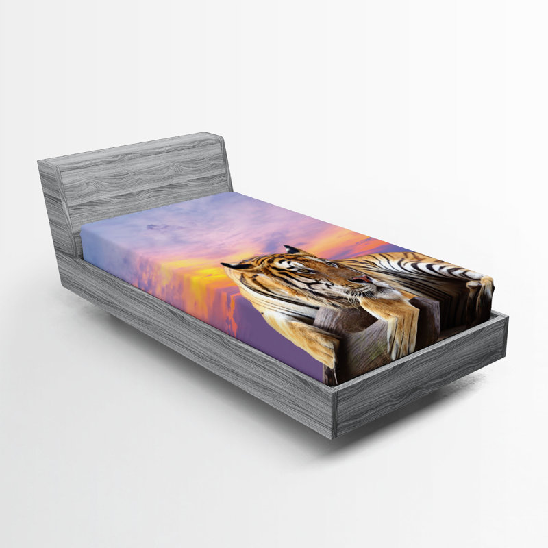 Ensemble de 2 draps-housse Ambesonne Savannah, Drap-housse simple très long