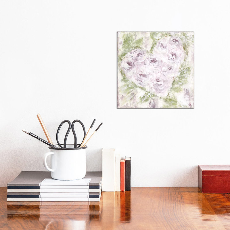 Lavender Floral Art by Ashley Bradley - Gallery-Wrapped Canvas Giclée on Canvas, 30.48 cm H x 30.48 cm W, Wrapped Canvas