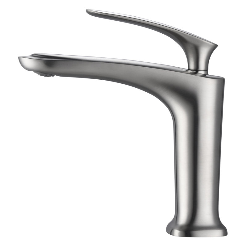 Robinet pour salle de bain à un trou Brianna, Nickel brossé