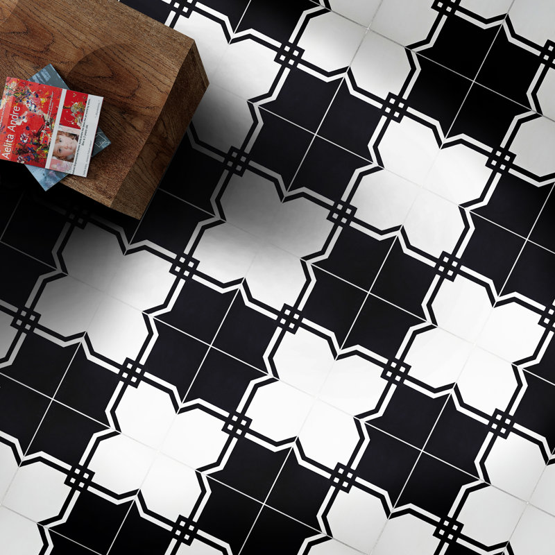 Marakech 8" x 8" Cement Patterned Wall & Floor Tile