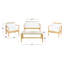Cabbar 4 - Person Patio Conversation Set with Cushions-844037664
