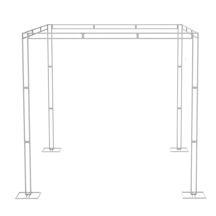 Heavy Duty Wedding Backdrop Stand Height Adjustable Canopy Frame - 9.84x9.84x9.84ft - White