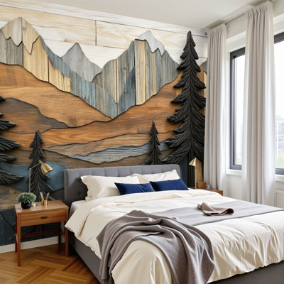 Papier peint auto-adhésif mural rétro Boho