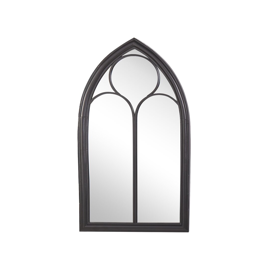 62 cm x 113 cm Wandspiegel Metal Window in Schwarz