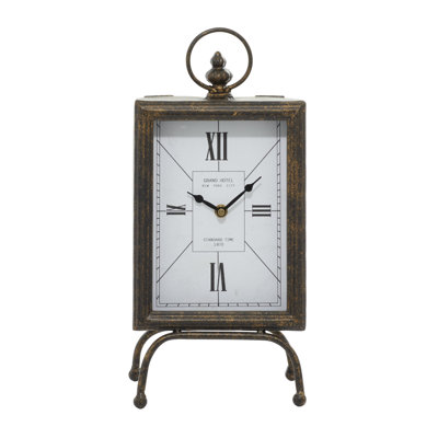 Horloge de table analogique analogique en laiton
