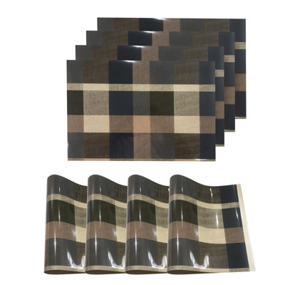 Dinora Vinyl Plaid Rectangle Placemat