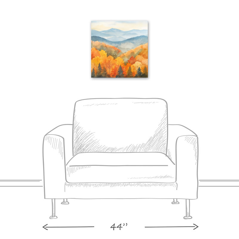 Fall Forest Landscape Canvas Print