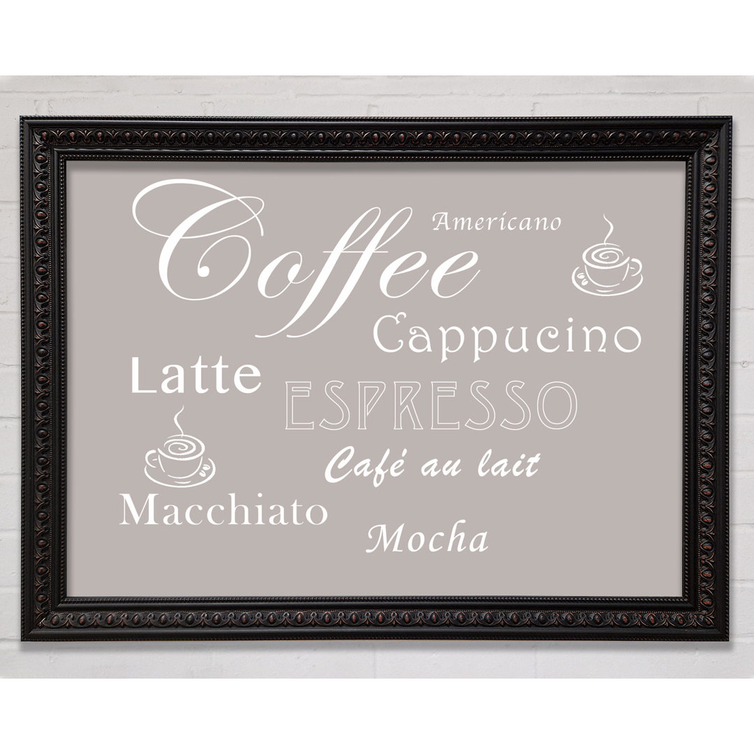 Kitchen Quote Coffee Delight Pink - Single Picture Frame Art Prints