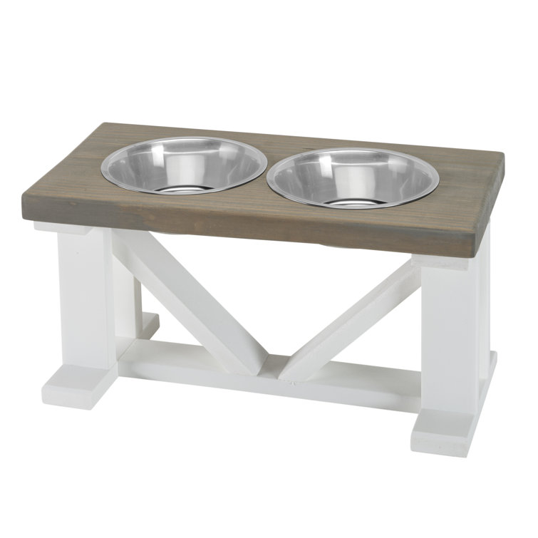 Premium Elevated Dog and Cat Pet Feeder Double Bowl Raised Stand