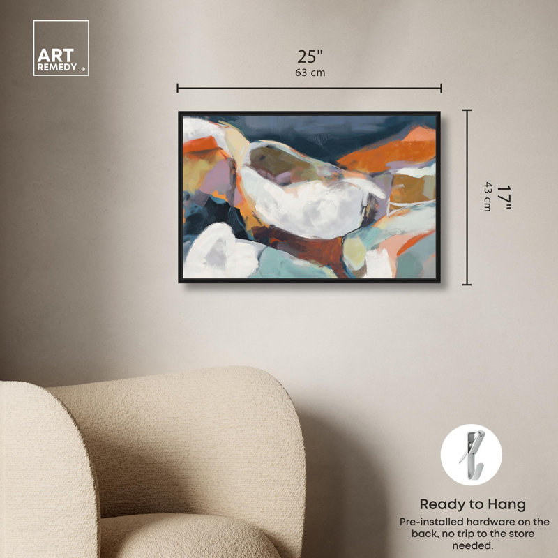 «Stillness Maelstrom III», reproduction d'art sur toile par Art Remedy, Structure noire, 10" H x 15" W