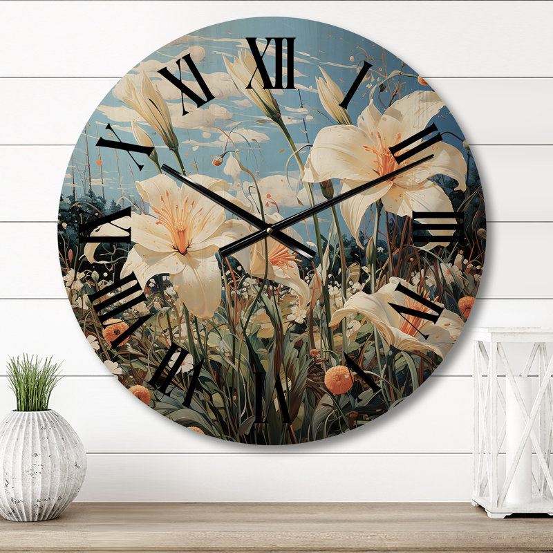 Horloge murale en bois massif Kimberland, Petit