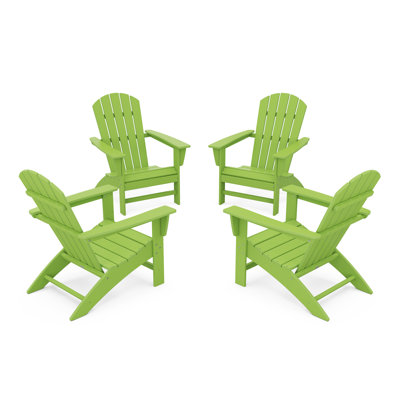 POLYWOOD Nautical Adirondack Conversation Set