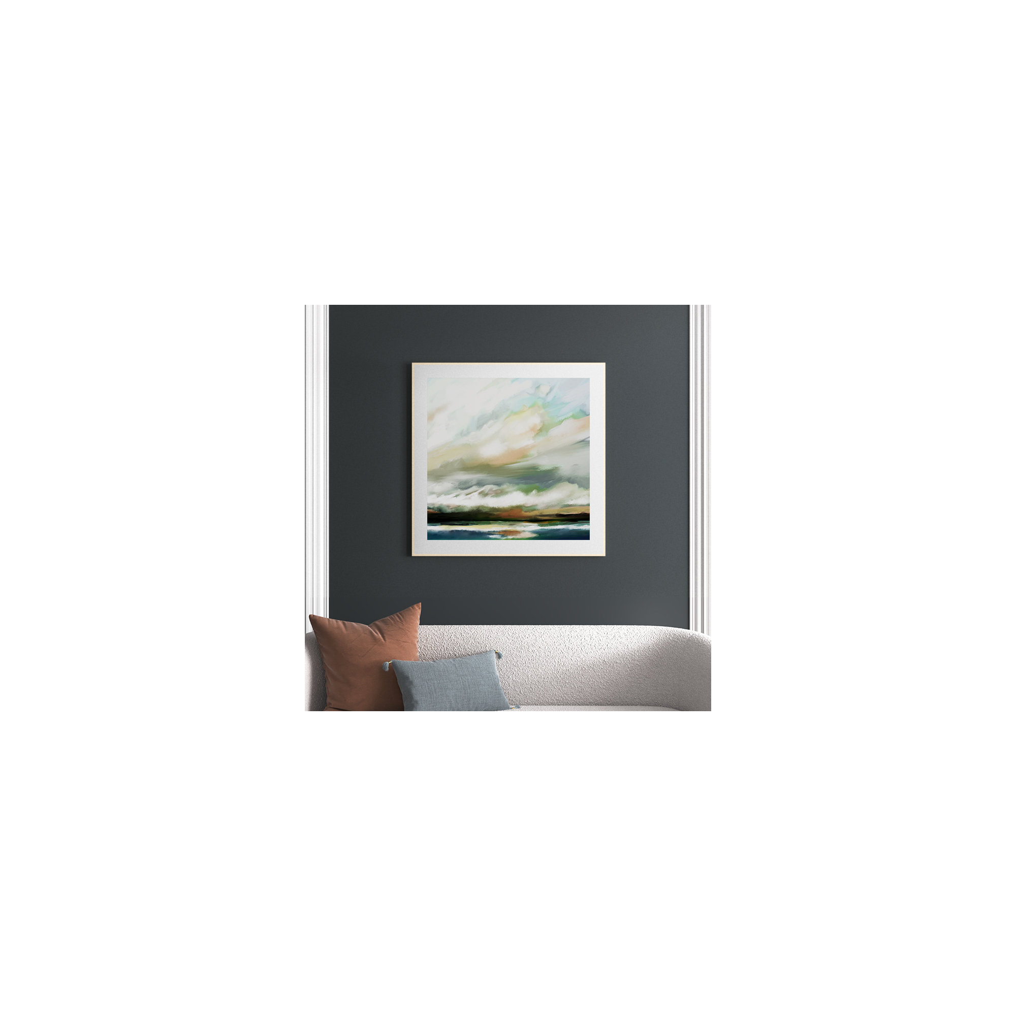 Sunday Morning by Mary Sparrow, 41" H x 41" W, Framed Print, Noir Black