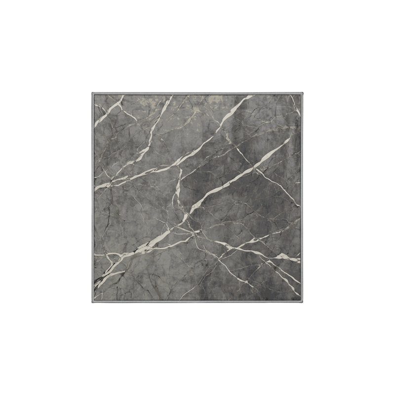 Tapis gris soyeux et moelleux, Carré 4 pi