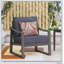 Fauteuil club d'extérieur en bois d'acacia avec coussins résistants à l'eau SAMWELL, durable et élégant pour le patio et le jardin