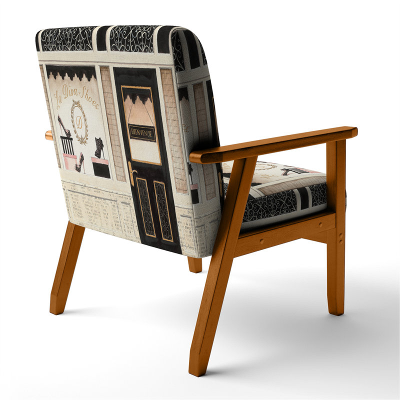 Fauteuil rembourré «Hadasa - Paris Diva Shoes», Brun