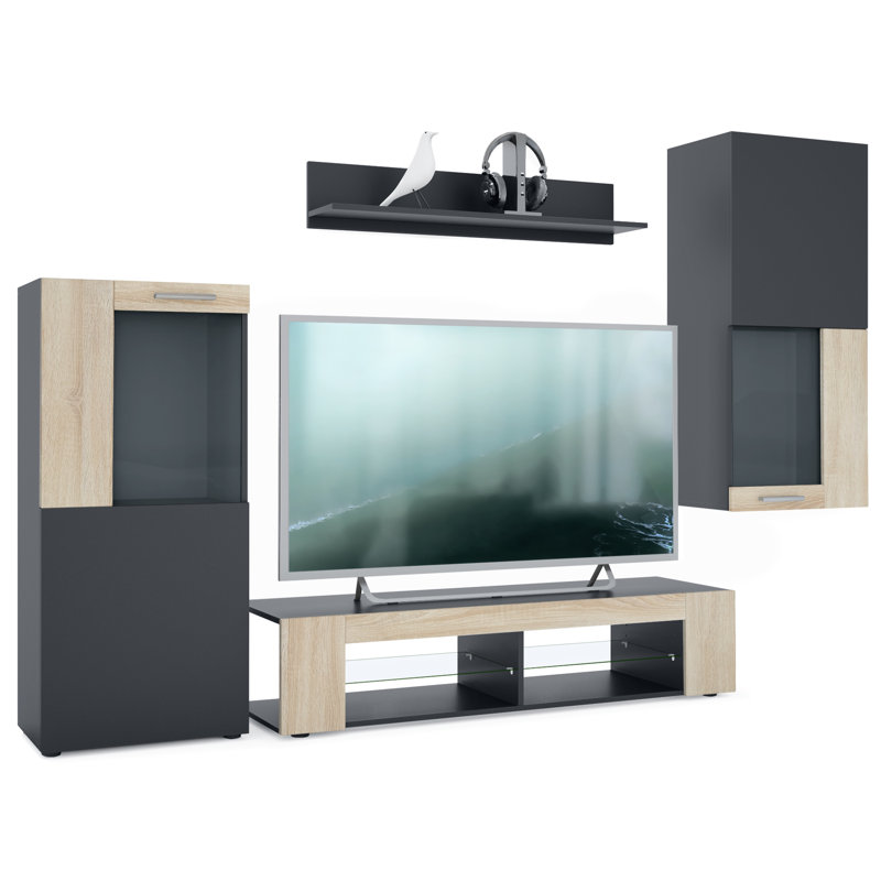 Killion Entertainment Unit, Oak/Black (matt)